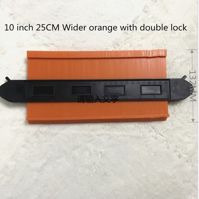 Contour Copy Gauge Contour With Lock 5/10inch Gauge Duplicator Contour Scale Template Wood Marking Tools Tiling Measuring Ruler: orange 25cm lock w