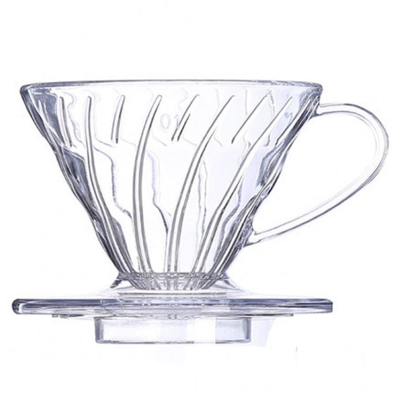 Hand Punch Coffee Funnel Coffee Dripper Engine V60 Style Coffee Drip Filter Cupresin Coffee Filter Cup Filter Paper Coffee Tool: Clear