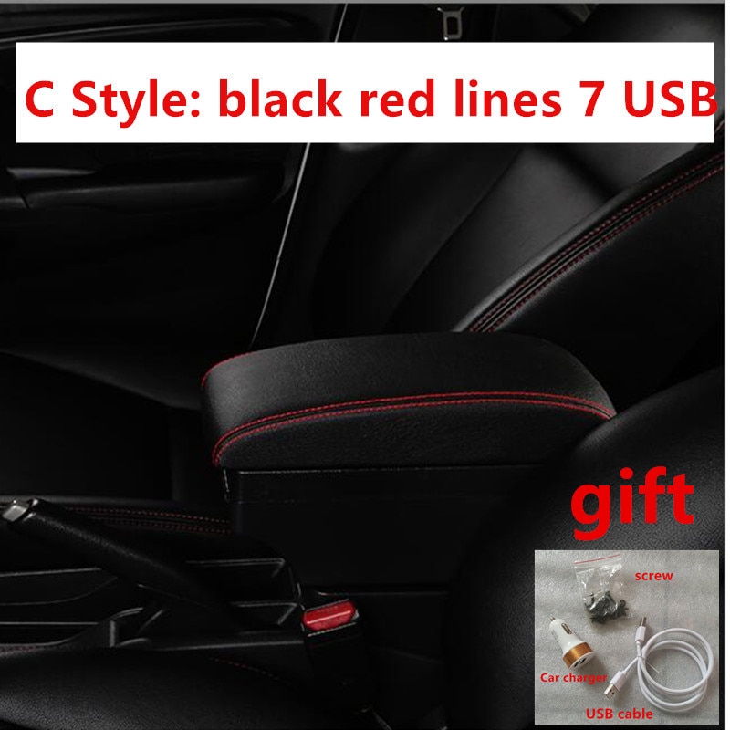 For VW Golf 7 armrest box USB Charging interface heighten central Store content box accessories parts