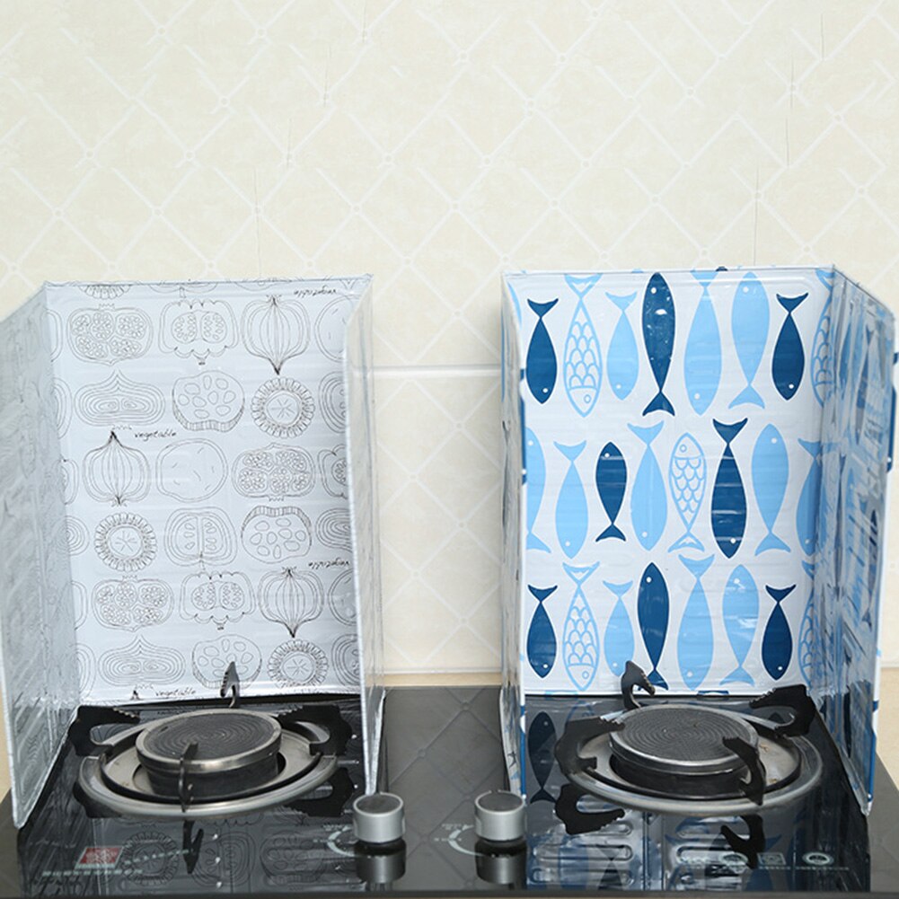 Gas Stove Splash Protection Plate Printed Aluminum Foil Plate Splash Oilproof Body Care Plate Separator Kitchen Tools For Cook