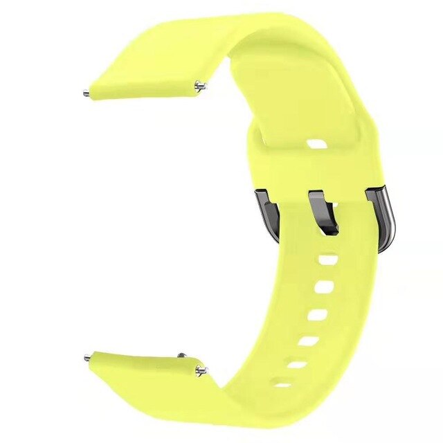 Urremme 20mm til samsung galaxy watch active 2 silikone sport armbånd urremme til samsung active 2 urremme 1:1: Gul 2