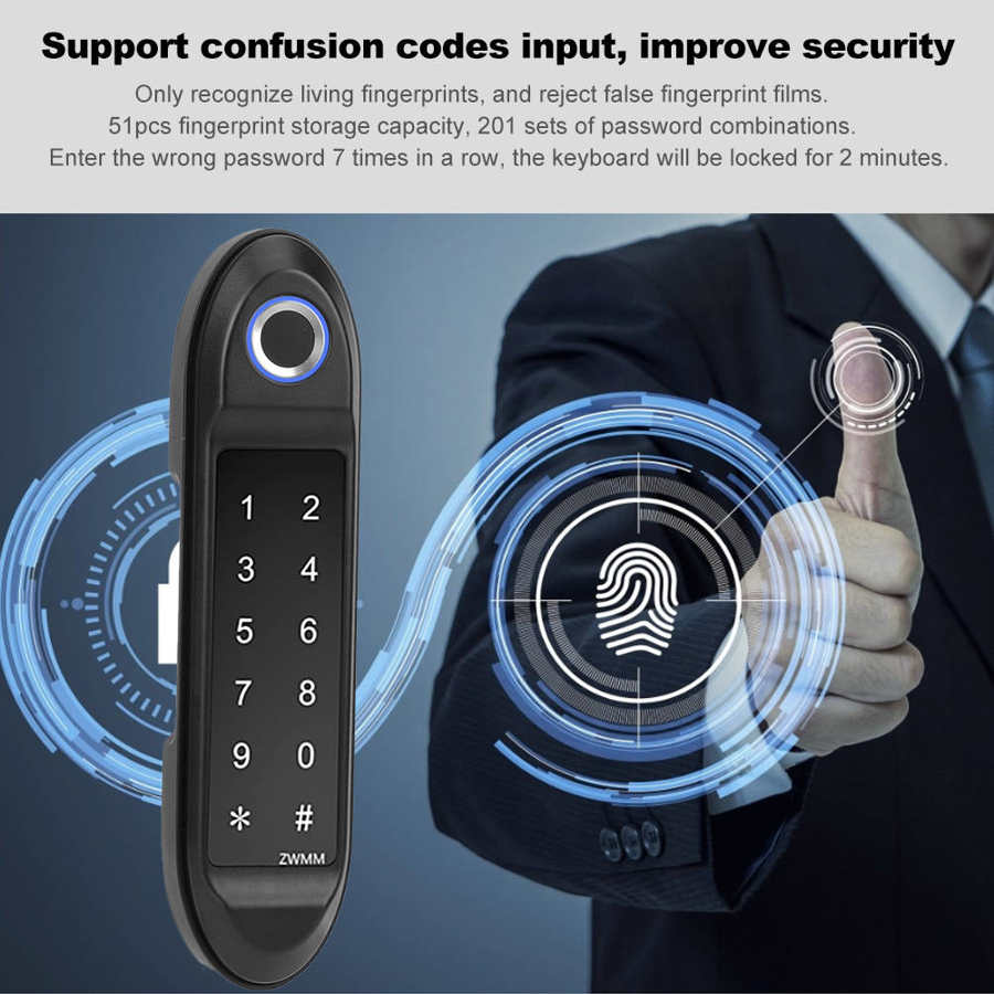 Intelligent Lock Password Biometric Fingerprint Unlock Safety for Wardrobe File Cabinet CupboardsDrawer Password Keyless
