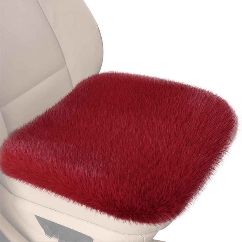Autositzkissen, flauschige Autositzbezüge, weicher Autositzschutz, warmer Plüsch, rutschfeste Vorder- und Rücksitzbezüge, Autozubehör