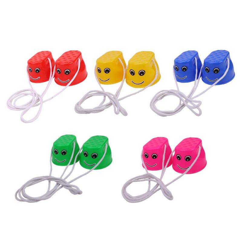 Échasses de saut épaisses en plastique pour enfants, 2 pièces/ensemble, chaussures d&#39;équilibre pour jeux de plein air, offre spéciale