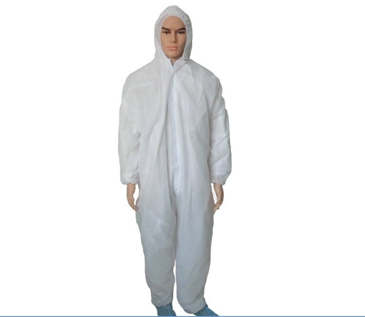 Unisex saniteettisuoja haalari hazmat puku vetoketju eristys suojahaalarit kertakäyttöiset tehdasturvavaatteet