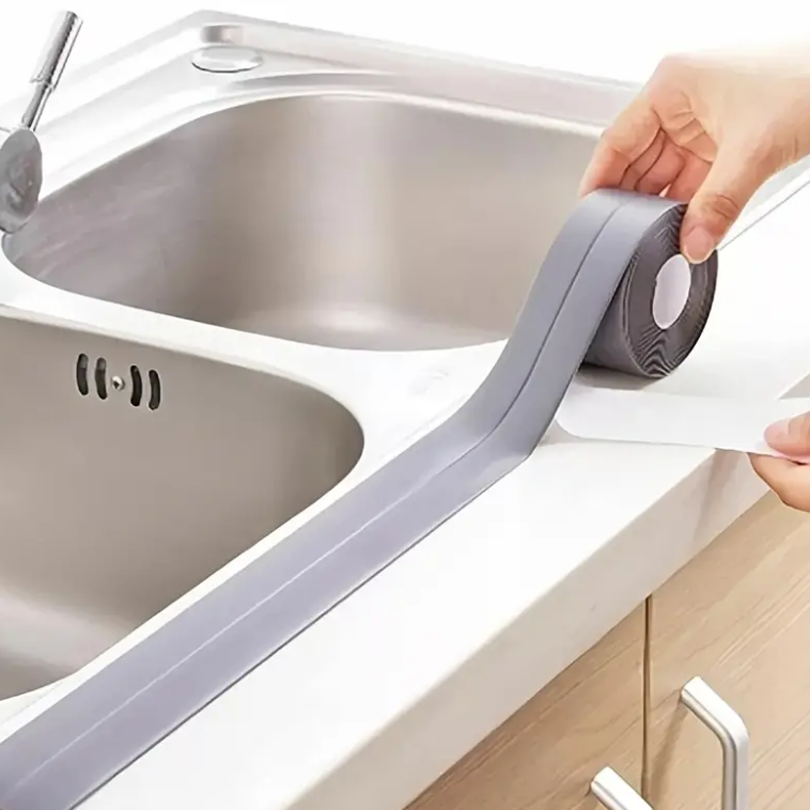 1 rotolo di striscia sigillante per WC impermeabile e resistente al muffa, nastro sigillante autoadesivo per cucina e bagno, nastro impermeabile per bagno