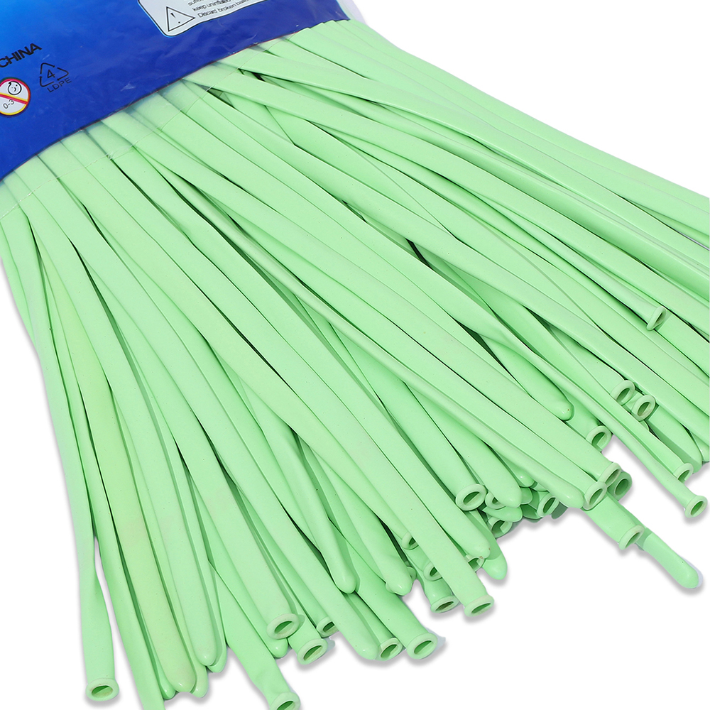 Kit de ballons magiques colorés, 100 pièces, longs ballons en Latex pour attacher des animaux, fête d'anniversaire, mariage, , jouets pour enfants,: vert clair