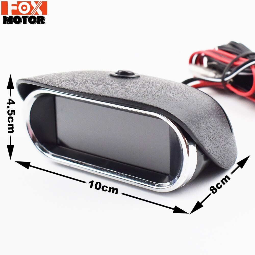 Für Auto Lkw Motorrad Digital Horizontale 2 in 1 LCD Wasser Temp Temperatur Sensor 10mm 1/8 Voltmeter Volt Messgerät 12V/24V