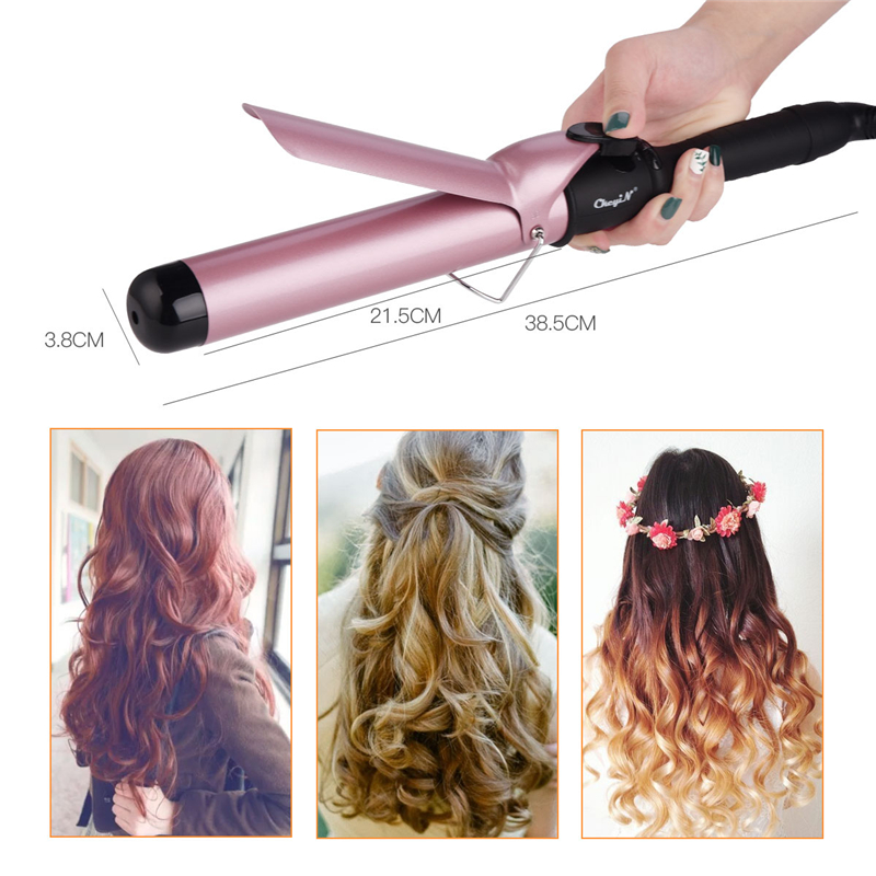 38mm salong hår krølltang hår krøller tryllestav ruller strykejern ptc quick curls waver hår krølltang styling verktøy 21