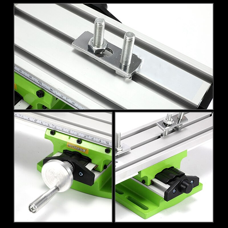 6300 Mini Precision Multifunction Milling Machine Bench Drill Vise Worktable X Y-Axis Adjustment Coordinate Table