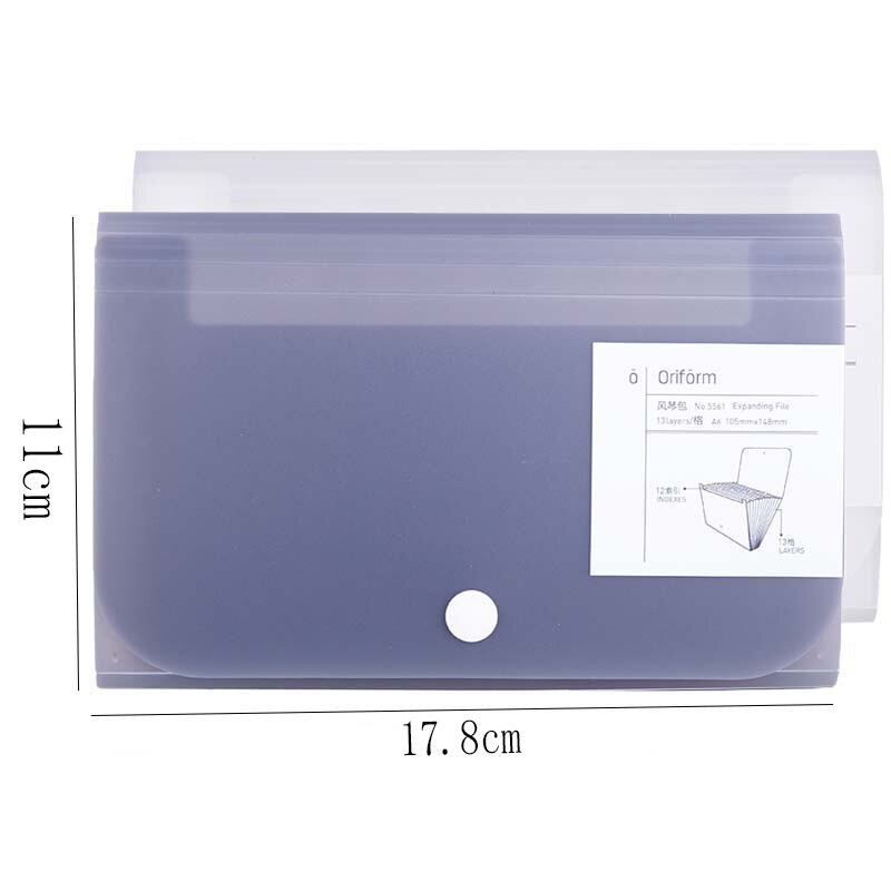 A6 File Folder Document Organizer Plastic Receipt File Expanding Wallet 13 Pockets Bill Paper Holder School Office Supplies