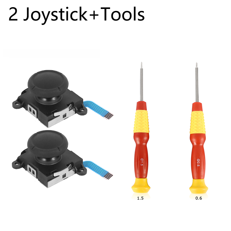 3D Joystick for NS Joy Con Nintend Switch/LITE Left Right Analog Sticks Replacement for Joy Stick Controller Repair Accessories: 2joysticks2tools