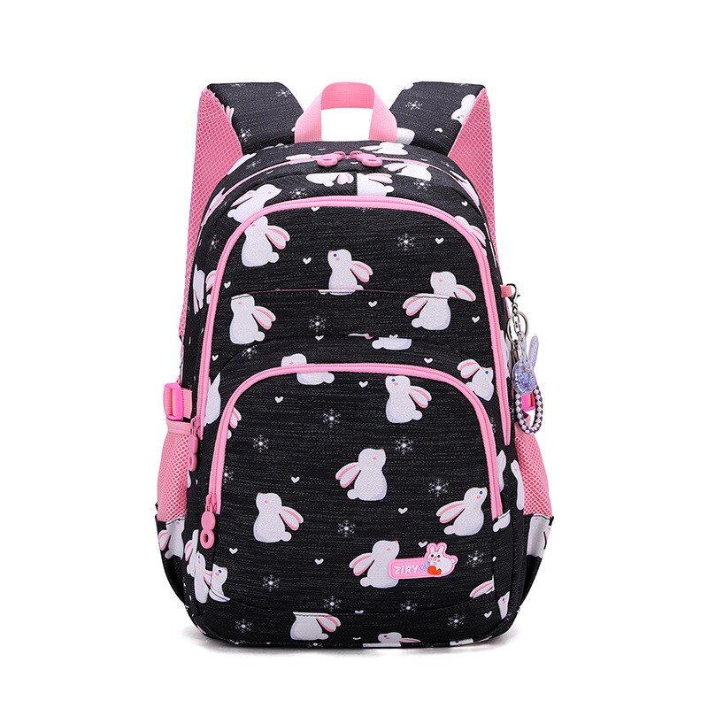 Girls School Bags Cartoon Cute Rabbit Backpacks Kids Satchels Children Primary School Students Girl Casual Backpack Book Bag: black