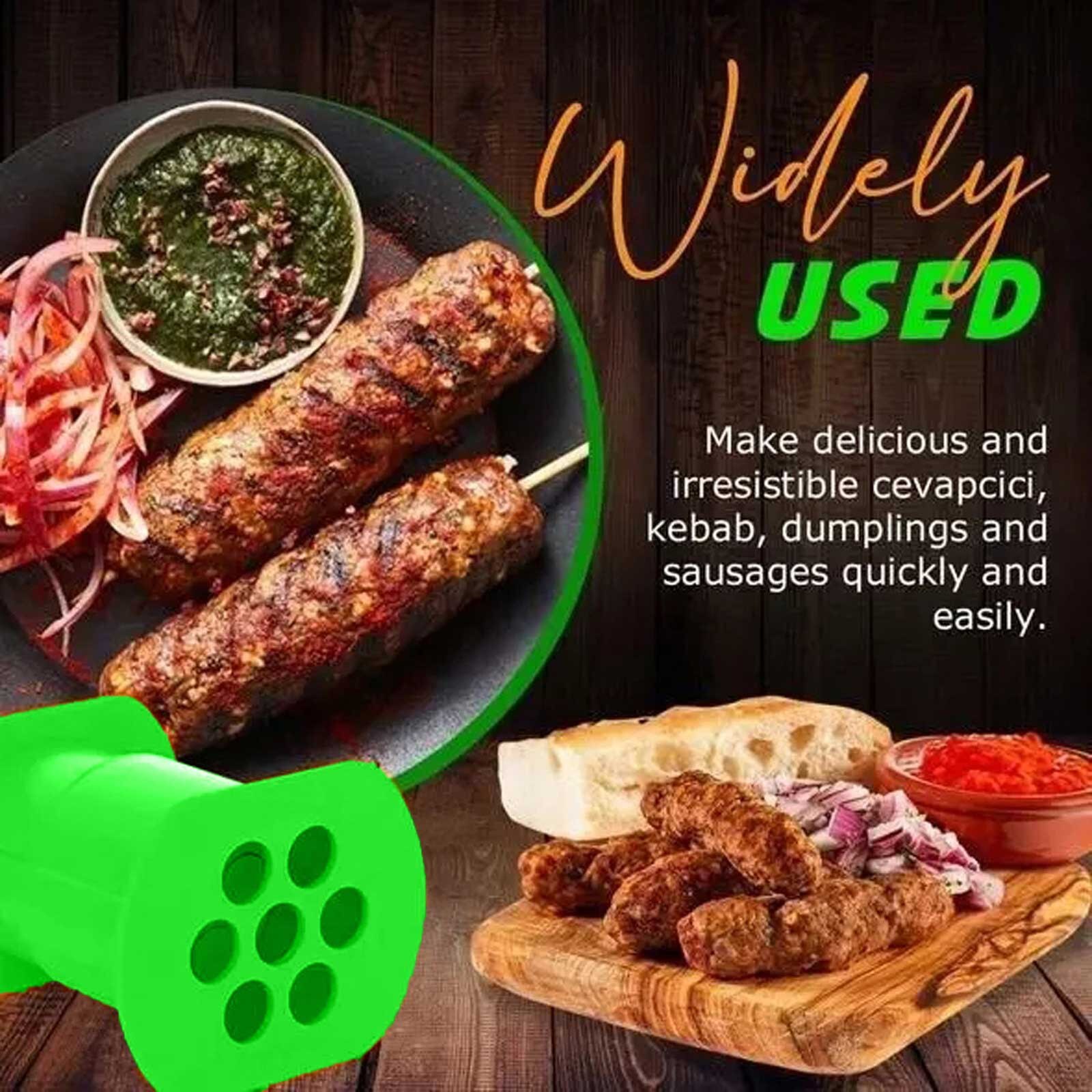 Et tryk cevapcici maker køkken hund burger kød pølse håndlavet gadget værktøj  #t2p
