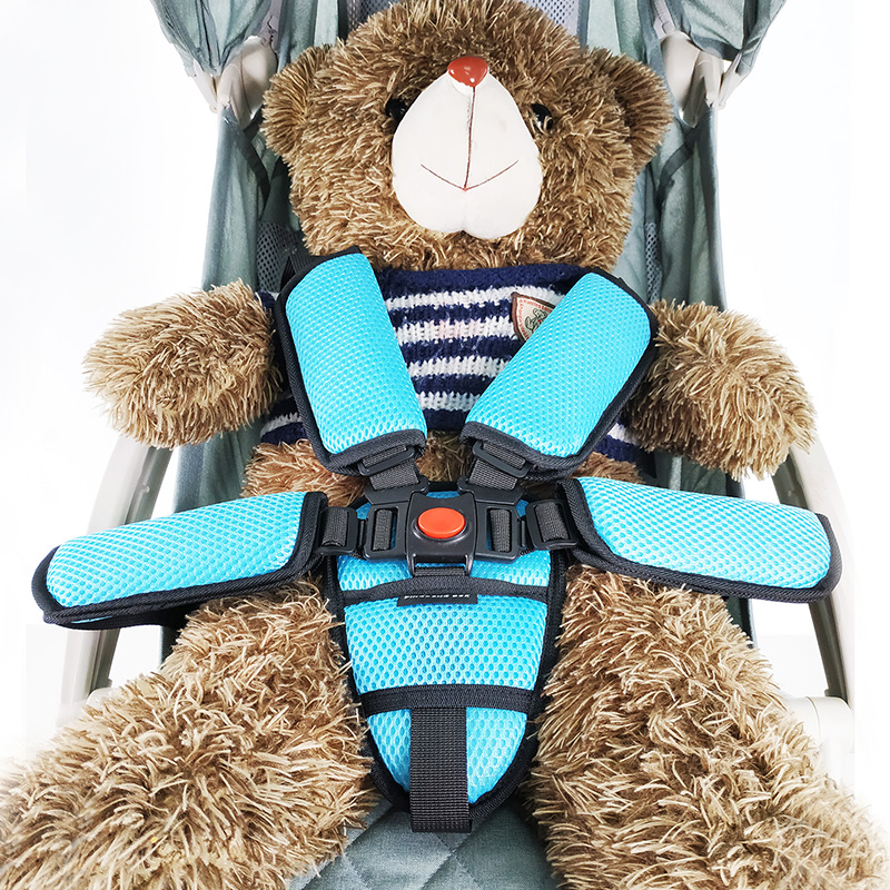 5-punts babyharnas universeel voor de meeste baby buggy kinderstoel veiligheidsgordel met kruis schouder taille pad babyaccessoires