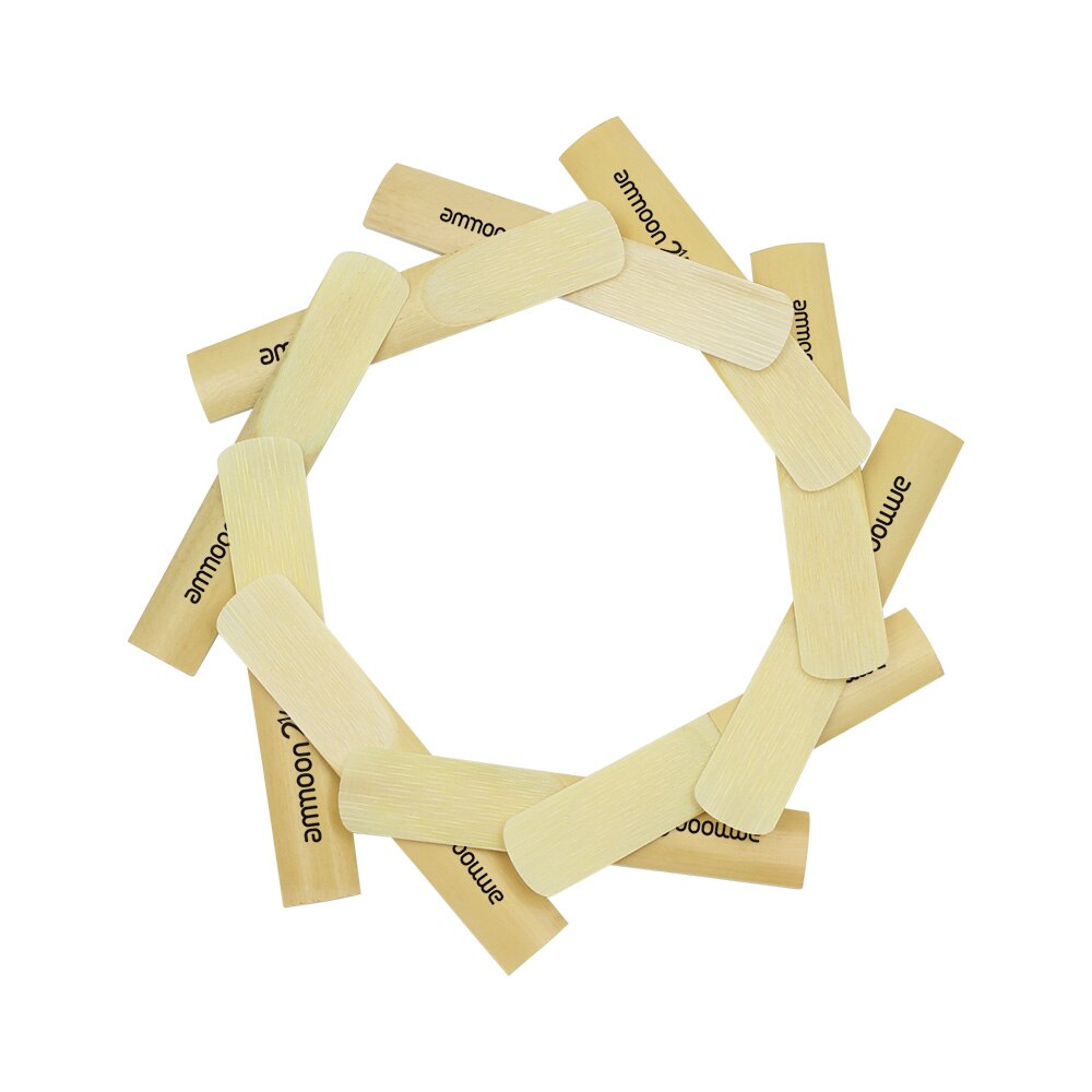 ammoon 10pcs 2.5 2-1/2 for bB Tenor Saxophone Sax Bamboo Reeds Accessory Part