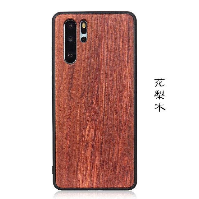 100% Natural Green Bamboo Wooden Hard Phone Cover For Huawei P30 Pro / P30 P40 Real Walnut Rosewood Cherry Wood Skin Cases