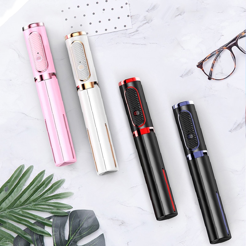 Draadloze Bluetooth Compatibel Selfie Stok Uitschuifbare Monopod Afstandsbediening Selfie Stok Statief Voor Iphone Xiaomi Huawei Selfie