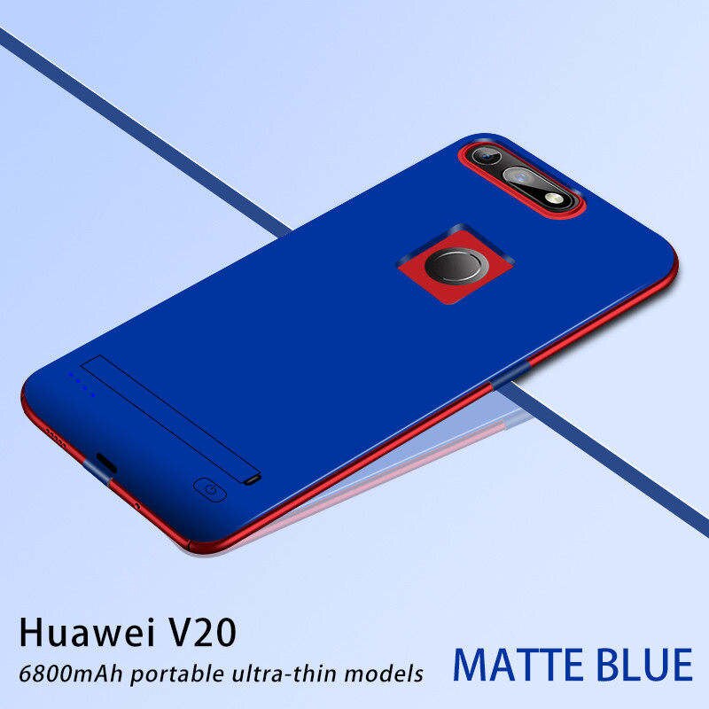 6800mAh Batterie Ladegerät Fällen für Huawei Ehre V20 Energie fallen Ladung Energie Bank Externe Batterie Energie fallen für Huawei v20: Blau