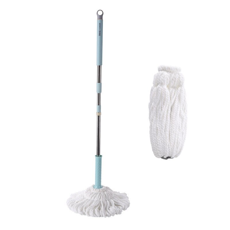 Fregona escurrible Wonderlife Store para lavar el suelo, escurridor de cocina giratorio para el hogar, ayuda a automojar, limpiador de ventanas manos libres redondo: blue within 2 pads