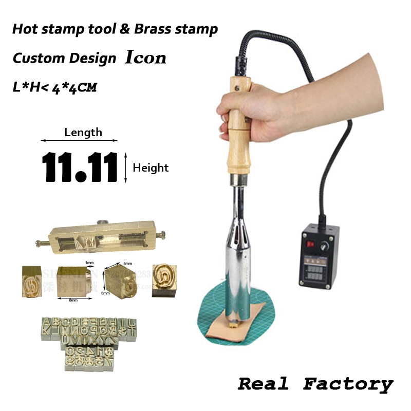 Stampping Machine Nummer En Brief En Logo Stamper Hand Held Woold Embosser Plastic Bronzing Machine Messing Logo Printer