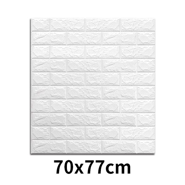 Talon sisustus 3d pvc-seinätarraa paperi tiili kivi tapetti tee itse maalaismainen efekti itseliimautuva kodin sisustus tarra olohuone: 7 / 70 x 77cm