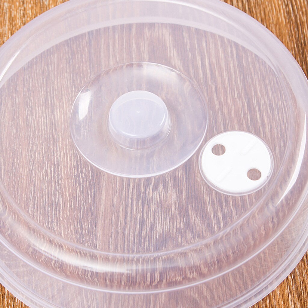 2PCS Plastic Microwave Plate Cover Steam Vent Splatter Lid Dustproof Anti-fly Round Food Preservation Cover Kitchen Supplies