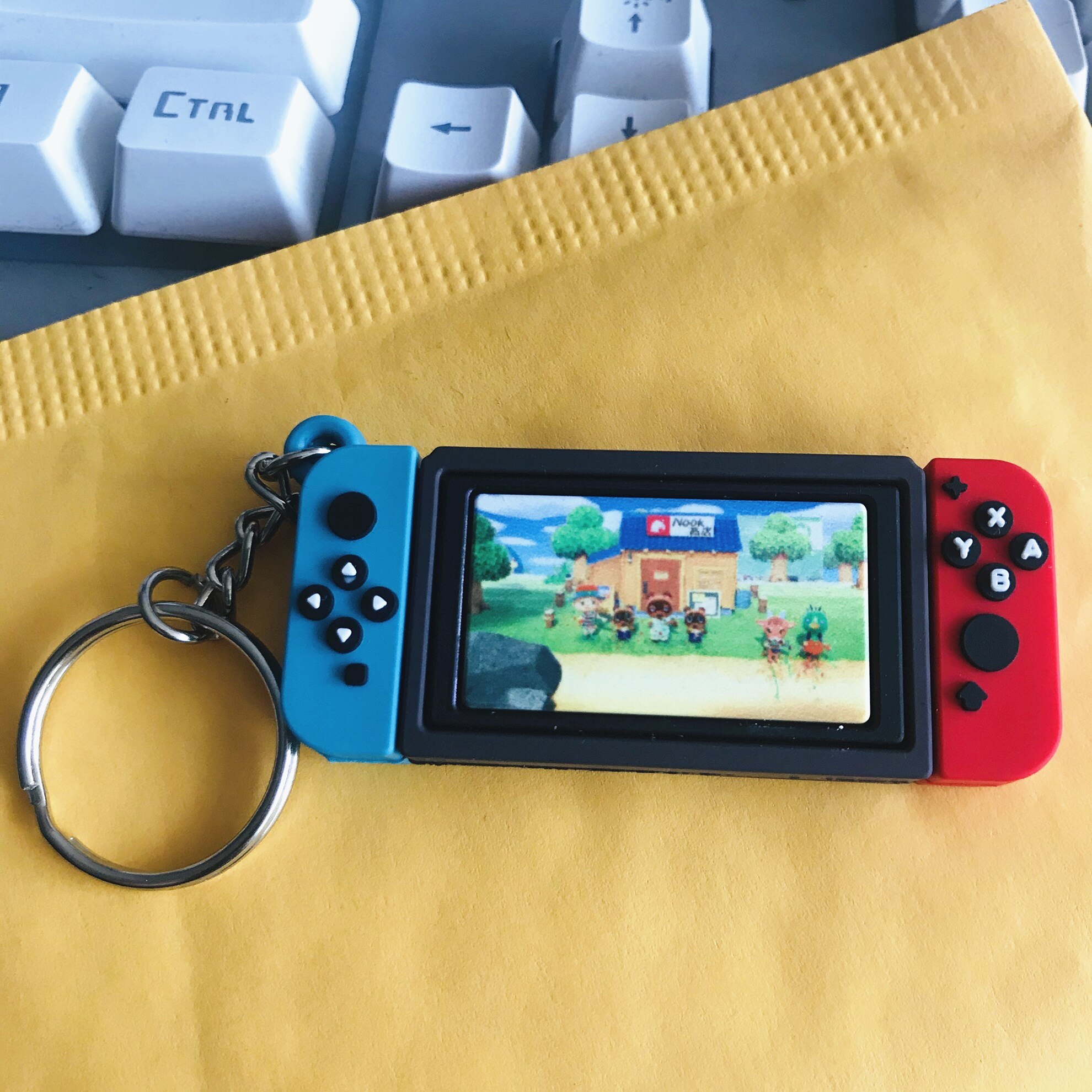 新 6 スタイルゲームどうぶつの森キーホルダーニンテンドースイッチ車キーリングチャームバッグペンダントファッションソフトゴムpvcキーチェーン: 8new