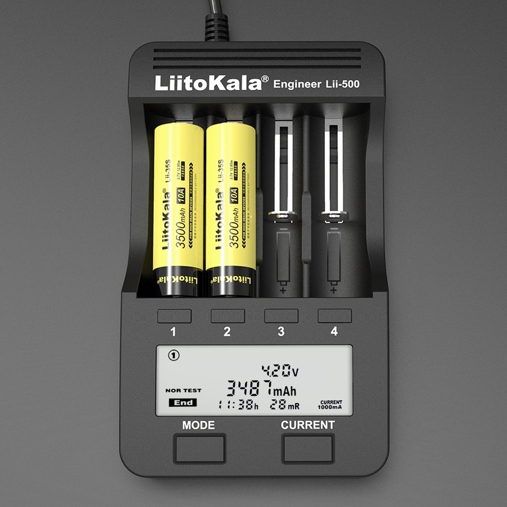 LiitoKala-batería de iones de litio para dispositivos de alto drenaje, pila de ion de litio de 1-10 piezas, Original, Lii-35S 18650, 3,7 V, 3500mAh