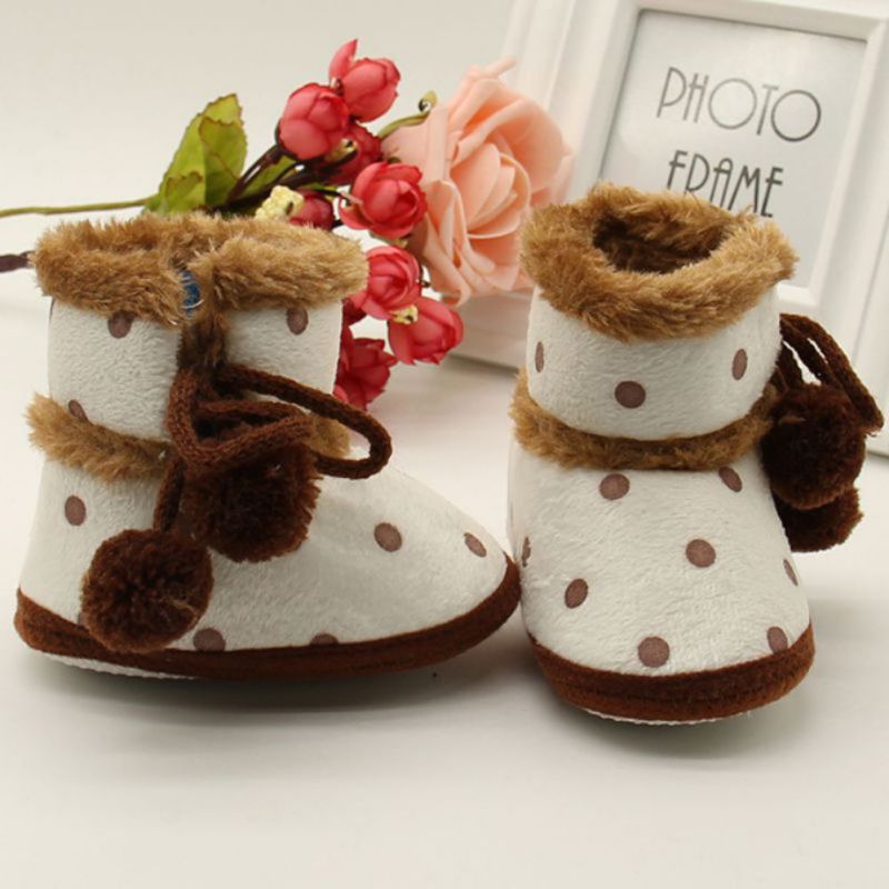 LXA-Baby Boys Girls Winter Boots Soft Bottom Baby Girls Moccasin Warm Boots Non-slip Booties: M