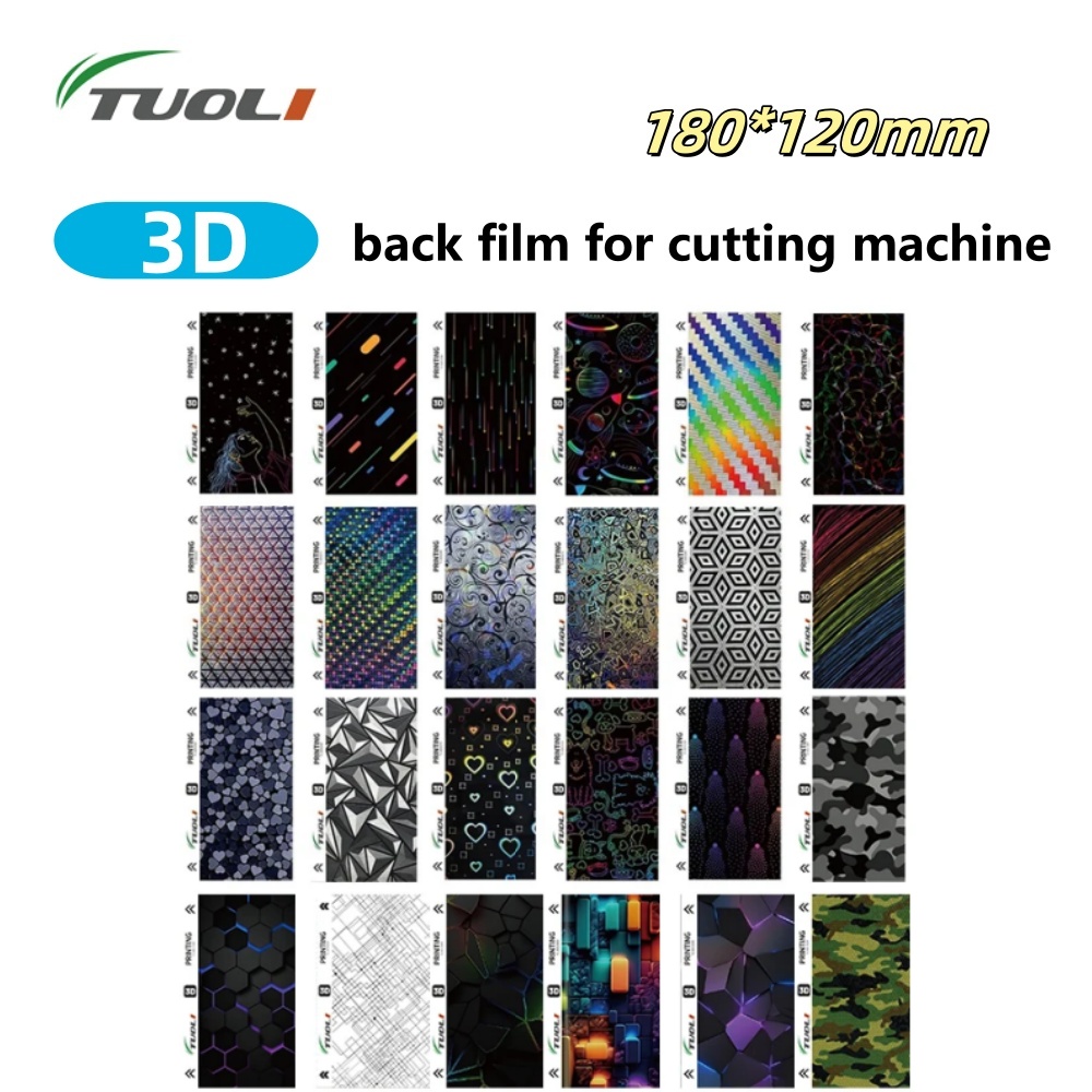 TUOLI 3D Animal película protectora trasera pegatina de teléfono cubierta de hoja para teléfono inteligente piel TL168 TL568 TL518 TL168Plus máquina cortadora: Holandés azul / 94 unids