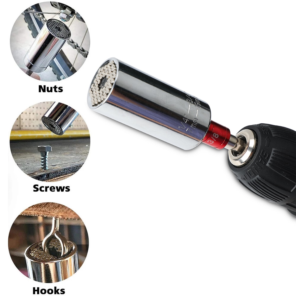 Universal Socket Torque Wrench Head Sleeve In Wrench Adapter Socket Set Ratchet For Heads Multifunction Socket Wrench Set