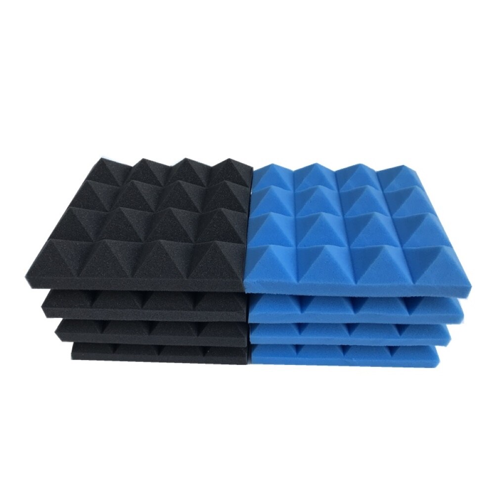 6 stuks 25 x 25 x 5cm piramide studio akoestisch paneel tegel geluiddicht schuim kussen pad