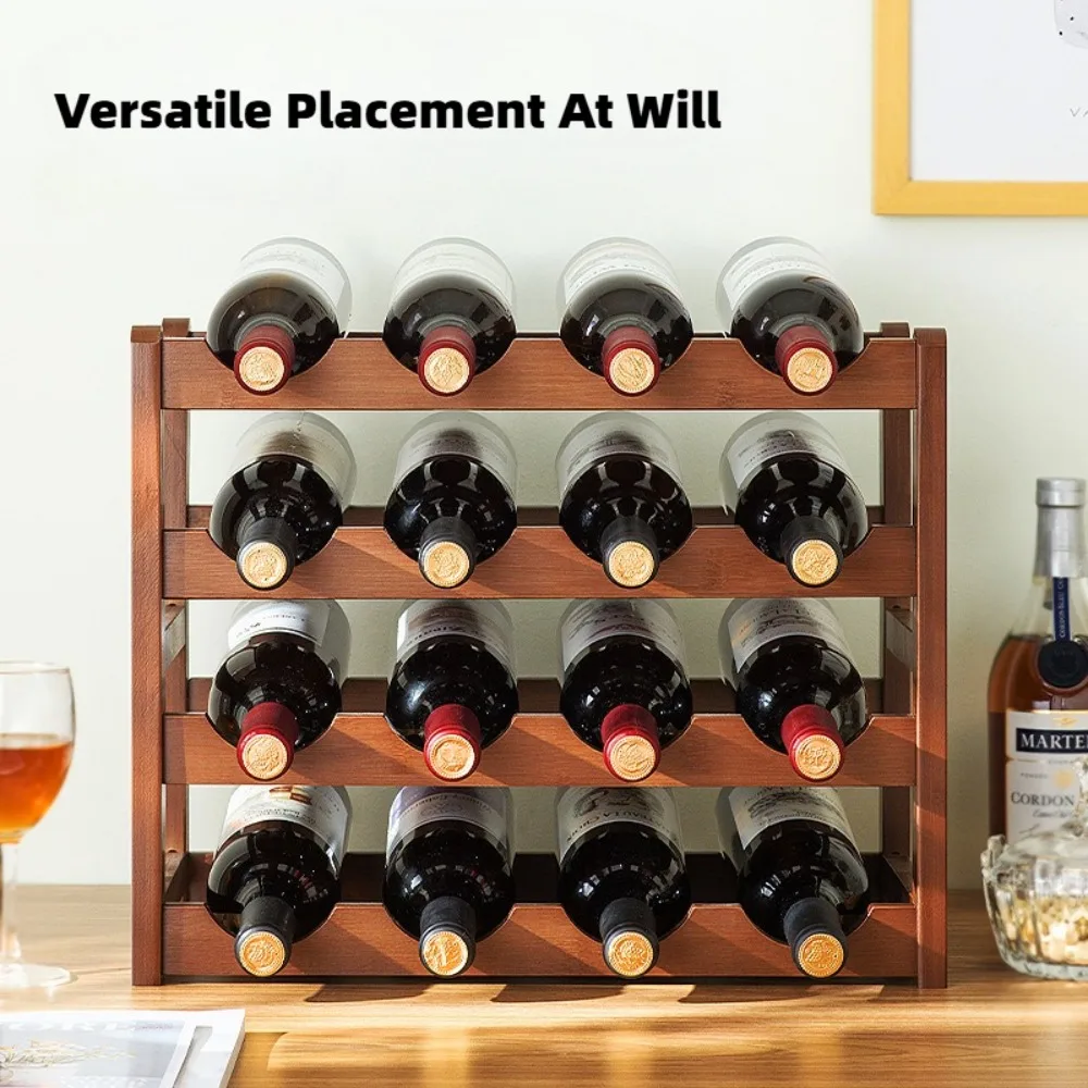 Bambus Weinregal Mehrschichtige Rotwein Anzeige Gestelle Wohnzimmer Ornament Weinregale Schreibtisch Originalität sterben Weinflaschenhalterung