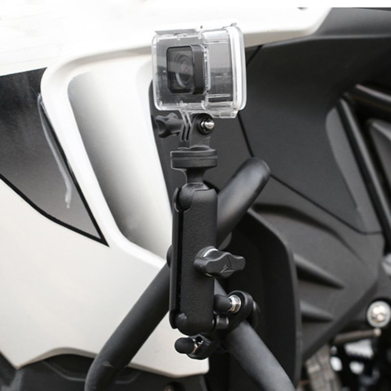 Motorcycle Bike Camera Houder Stuur Achteruitkijkspiegel Beugel 1/4 Metalen Standaard Voor Go-Pro Hero8/7/6/5/4/3 + Actie Camera