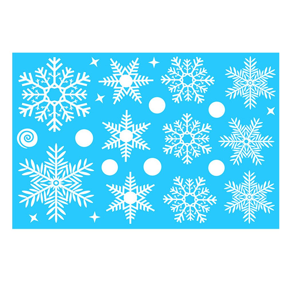 Christmas Stickers For Window Double-sided Static Window Stickers Glass Stickers Xmas Decor For Home Wall Stickers Year: F