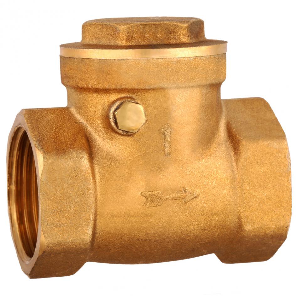 1pc BSPP Brass Check Valve DN25 N20 Female Thread Brass Non-return Swing Check Valve 232PSI Prevent Water Backflow