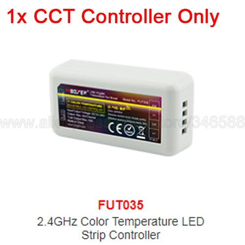 Miboxer fargetemperaturjustering cct ledet stripe kontrolleren 4 sone 2.4g rf trådløs fjernkontroll / app wifi / alexa google stemmekontroll: naken 1 kontroller