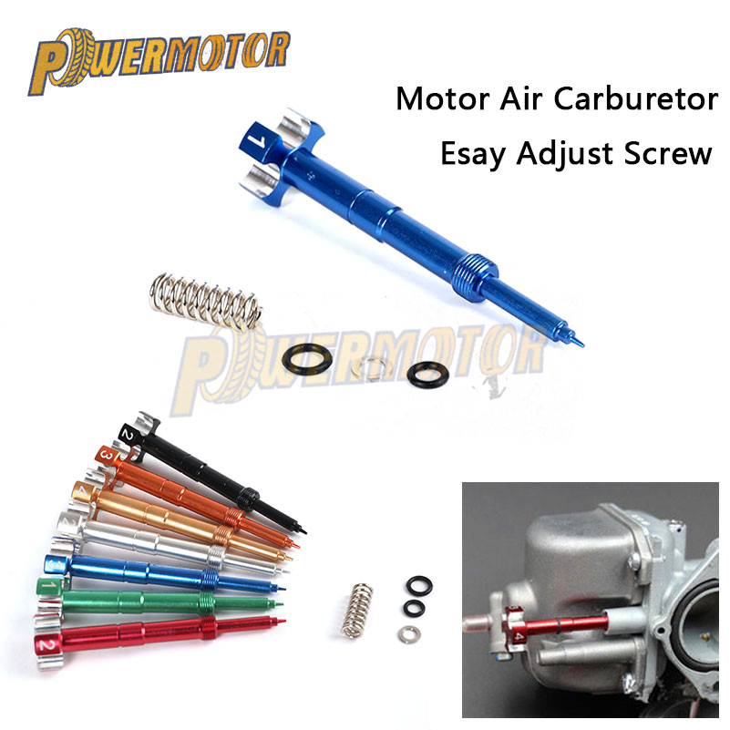 Tornillo de mezcla de combustible CNC fácil de ajustar, tornillo de mezcla de combustible de aire CNC para motocicleta ATV Dirt Bikes FCR carburador MX Motor de 4 tiempos