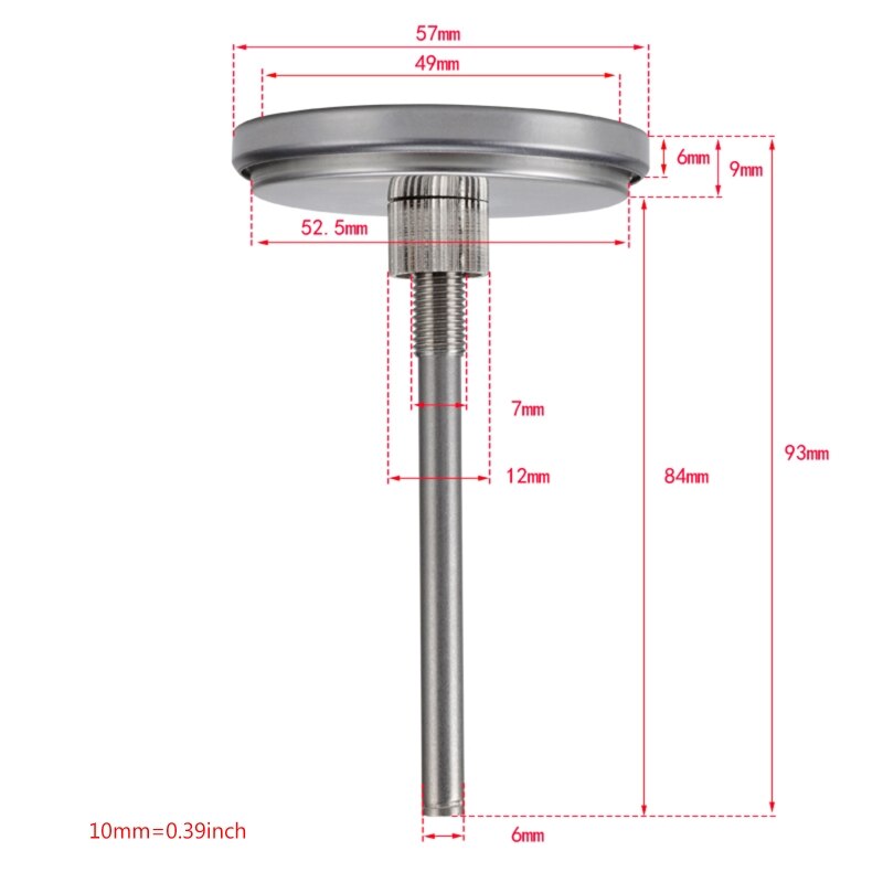 BBQ Smoker Grill Spit Pit Thermometer ℃/℉ Roaster Temperature Gauge w Night Glow K9FA