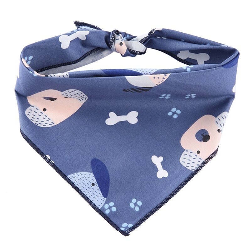 Adjustable Pet Bandana Scarf Dog Print Pattern Cotton Washable Dog Bibs Dog Accessories Summer Pet Dog Grooming Accessories S/L