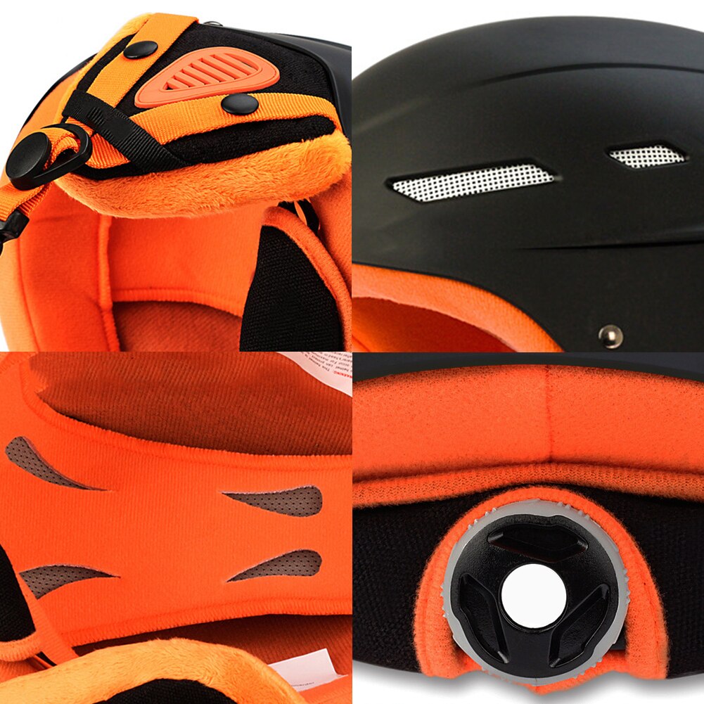 Heren dames ademend draagbaar skihelm bescherming snowboard sneeuwsport verstelbaar volwassen winter warm met gespen