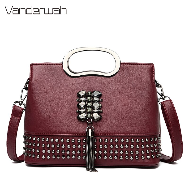 Luxe handtassen en tassen schoudertassen voor vrouwen handtassen met ketting en kwastjes crossbody tas