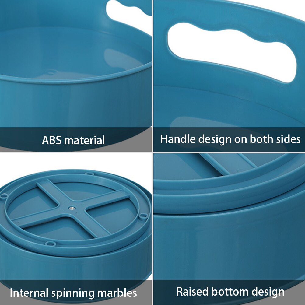 360 Rotating Round Spice Storage Rack Tray Turntable Kitchen Jar Holder Storage Box Multifunction Container OrganizerKitchenTool