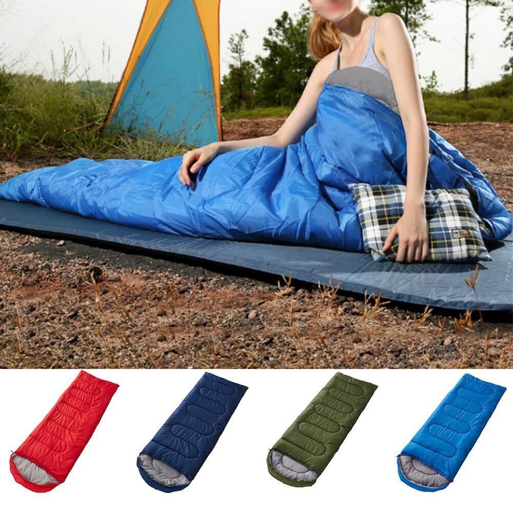 Outdoor Waterproof Travel Envelope Sleeping Bag Camping Hiking Carrying Case Blue