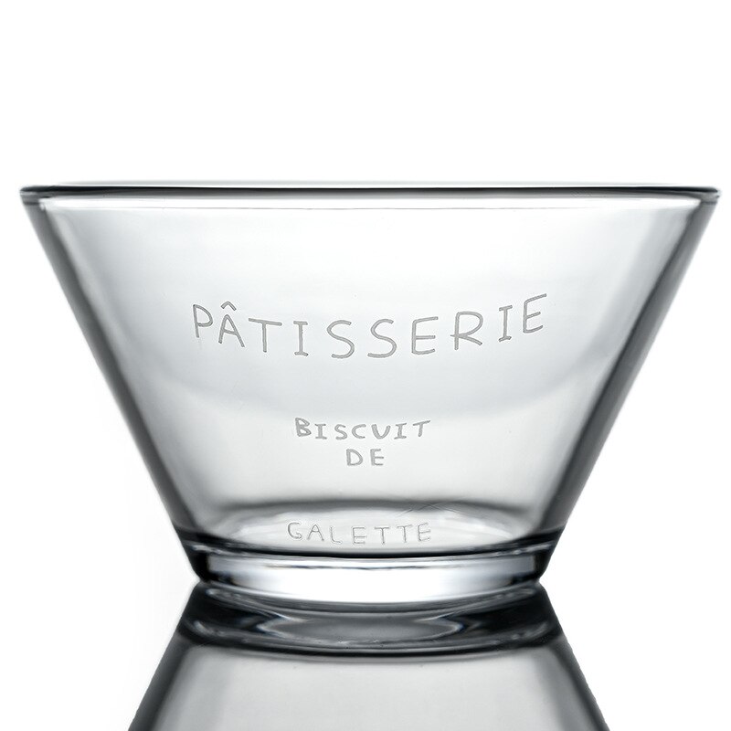 2 stk 16-16.9cm fransk gennemsigtigt glas salat tallerken skål sauce suppe skål frugt dessert æg kage krydderier køkkenværktøj bestik: Hvidt logo