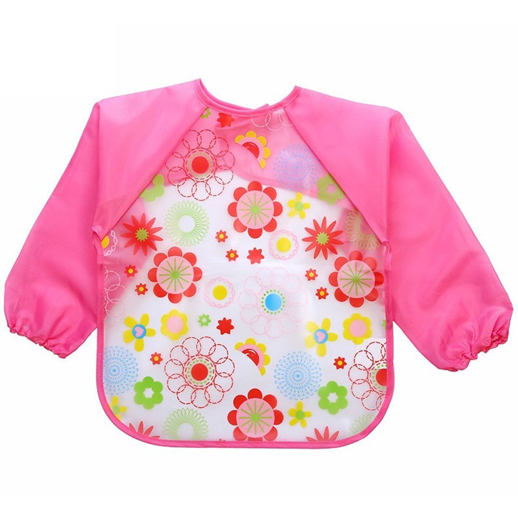 Mooie Baby Slabbetjes Baby Lange Mouw Waterdichte Babyvoeding Kiel Kinderen Plastic Overall Bib Peuter Sjaal: NO.8