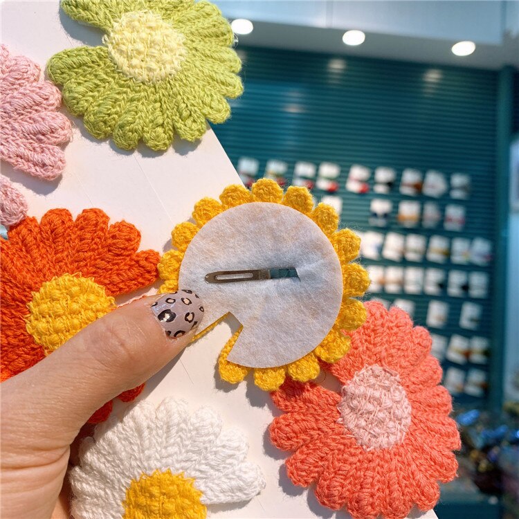 Frühjahr Neue freundlicher Blume Haarnadel Mädchen Gänseblümchen Bb Clip eins Knaller Haarnadel Koreanische Haar Trimmen Clip Baby Mädchen Haar Stifte
