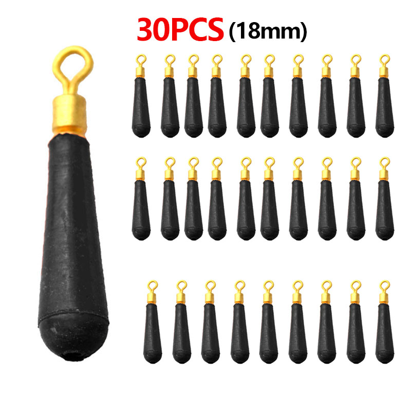 10-100pcs Copper Head Rubber Bobber Drift Fishing Floats Seat Vertical Fishing Float Rotation Buoy Seat Bobber Accesories: 18mm  25PCS