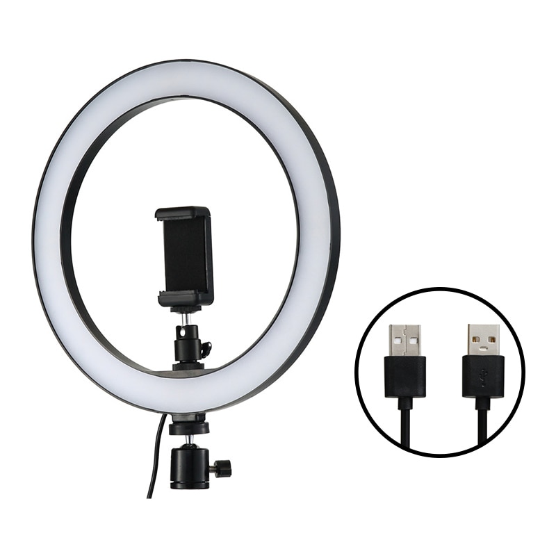 LED Selfie Ring Light 12W 5500K Photo Studio Photography Photo Fill Ring Lamp with Tripod for iphone Yutube Live Video Makeup